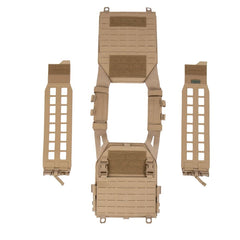 Warrior Laser Cut LPC V2 Low Profile Plate Carrier with Ladder Sides and DFP Kangaroo Pouch with Triple 5.56 Inserts