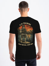 4-14 - "T-shirt Calm Waters Hard Men" - Black