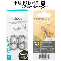 Nite Ize - G-Series 1 Dual Chamber Carabiner - Stainless