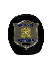 Ascot - Porta Distintivo da Cintura con Distintivo Polizia Locale