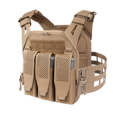 Warrior Laser Cut LPC V2 Low Profile Plate Carrier with Ladder Sides and DFP Triple Adaptive Mag Pouch & 5.56 Triple Inserts