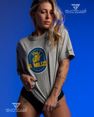 T-Shirt "MILIZIA" - Melange Grey