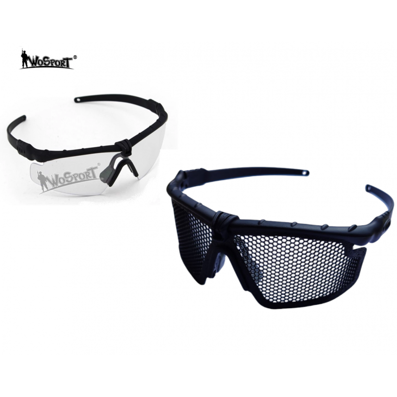 OCCHIALI wosport MA-69 LENTE TRASPARENTE lente HAMMER rete