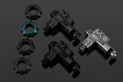 Gruppo Hop-Up EON Titanium + CYAN rotary dial per aeg M4 Gate