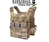 Warrior Laser Cut LPC V3 Low Profile Plate Carrier Base With Slimline Ladder Sides, Kangaroo Pouch & 5.56mm Triple Insert - Multicam