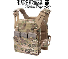 Portador de perfil bajo Warrior V2 cortado con láser con triple cuerda elástica 5.56 MultiCam