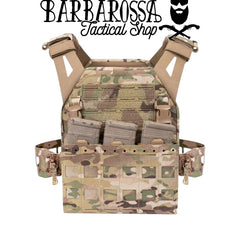 Portador de perfil bajo Warrior V2 cortado con láser con triple cuerda elástica 5.56 MultiCam