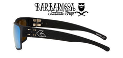 GATORZ - Delta, Matte Black, Smoked Polarized, Blue Mirror