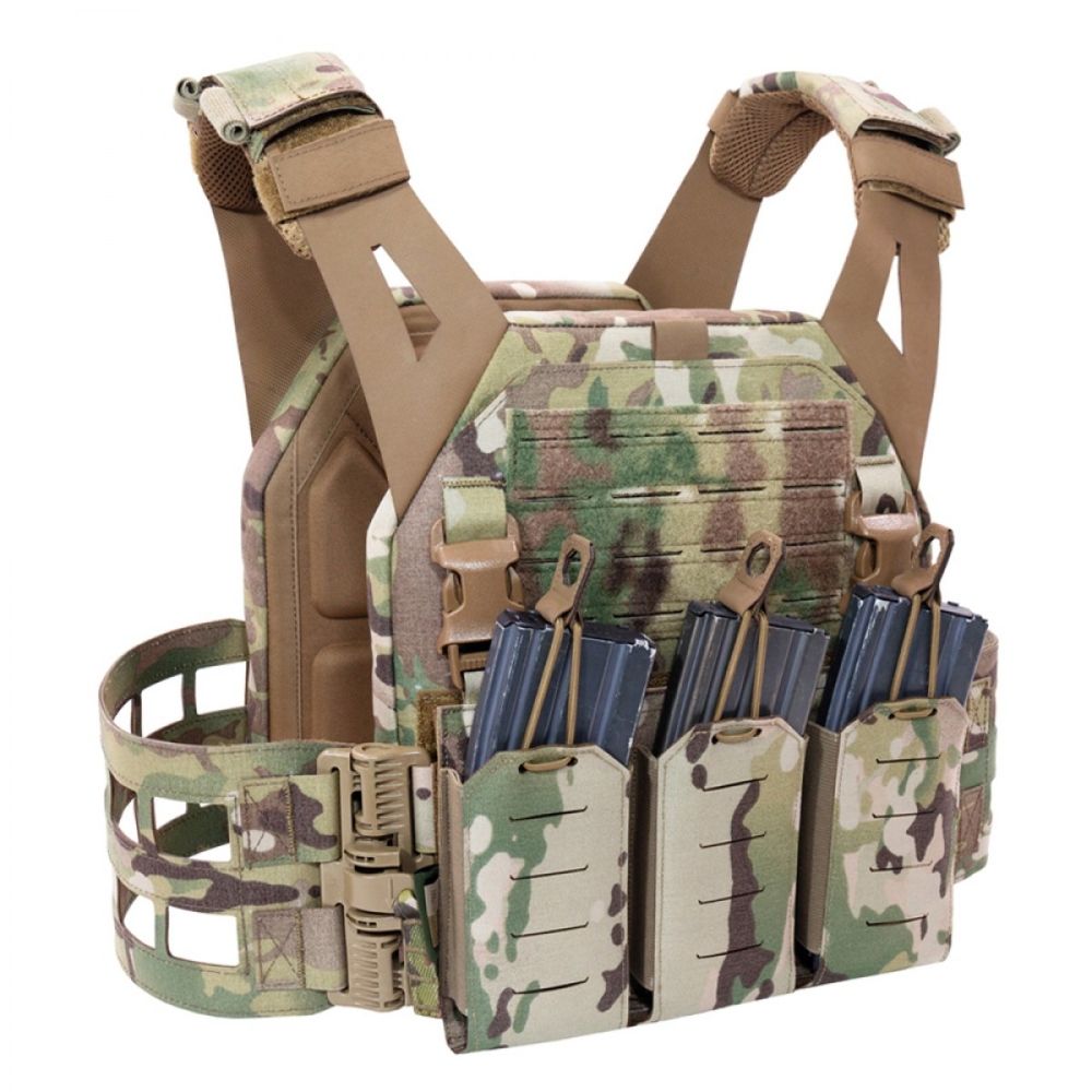 Warrior Laser Cut Low Profile Carrier V2 With ladder Sides - MultiCam