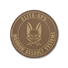 Patch Round Rubber Logo Shield Dark Earth - Warrior
