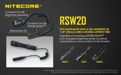 Nitecore - RSW2D - Comando Remoto per MH12GTS, MH25GTS, P12GTS