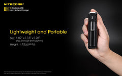 Nitecore - UI1 - Caricabatterie Universale - per Li-ion e IMR 18650, 21700, 14500 e RCR123