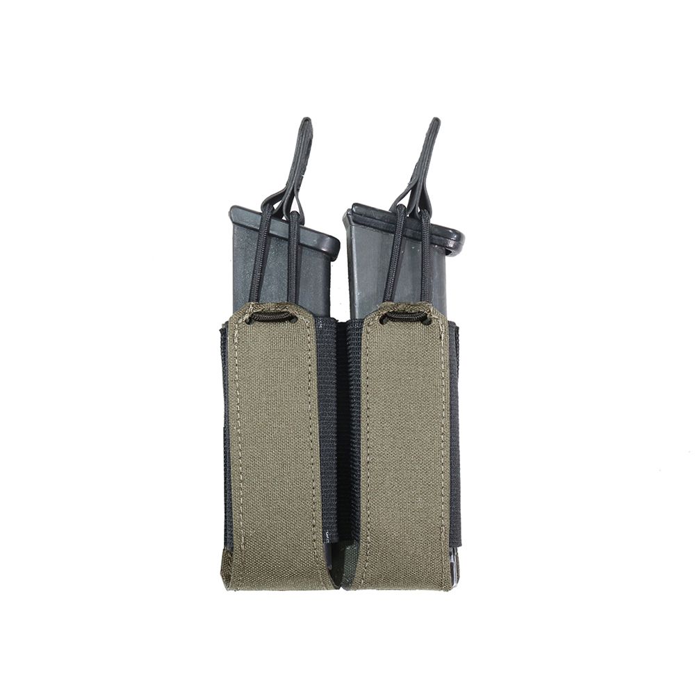 Warrior Laser Cut Double Bungee Pistol Pouch - Ranger Green