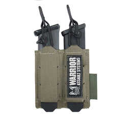 Warrior Laser Cut Double Bungee Pistol Pouch - Ranger Green