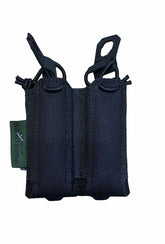Warrior Laser Cut Double Bungee Pistol Pouch - Black