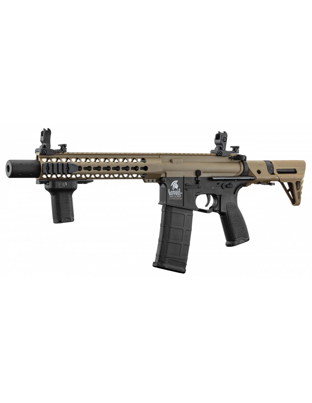 Lancer Tactical - LT-19 GEN2 M4 Silencer PDW body half Tan / Black