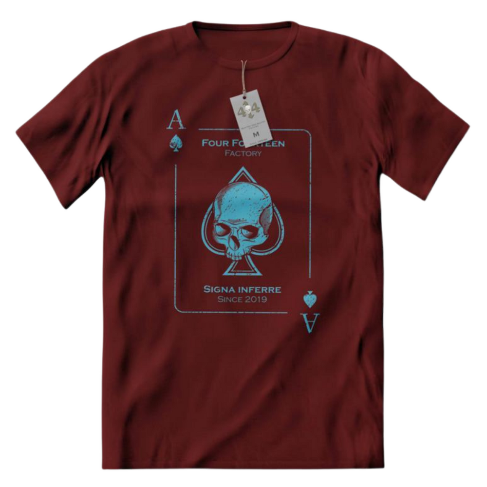 4-14 T-Shirt “ACE OF SPADES” Burgundy