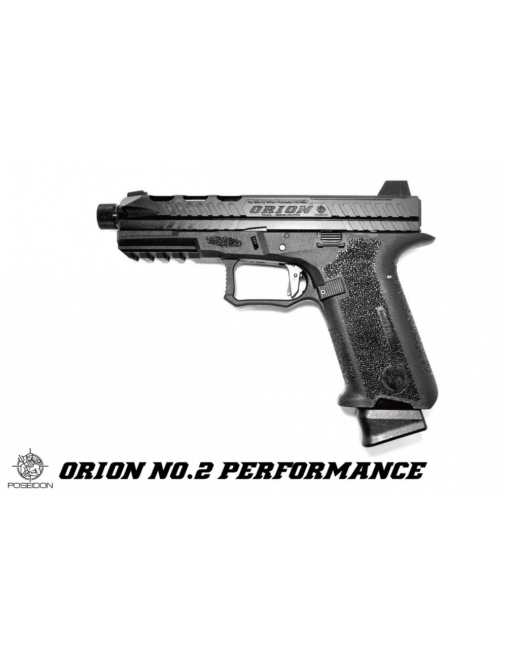 POSEIDON - Orion No.2-Performance Airsoft GBB Pistol (Black) - Alluminium