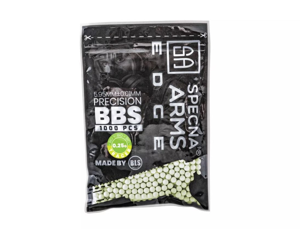 Specna Arms EDGE™ Tracer BIO Precision BBs 0.25g - 1000 BBs – Green