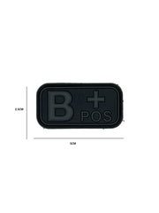 Patch Gruppo Sanguigno B+ Grey