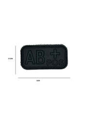 Patch Gruppo Sanguigno AB+ Grey