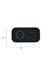 Patch Gruppo Sanguigno 0- Grey