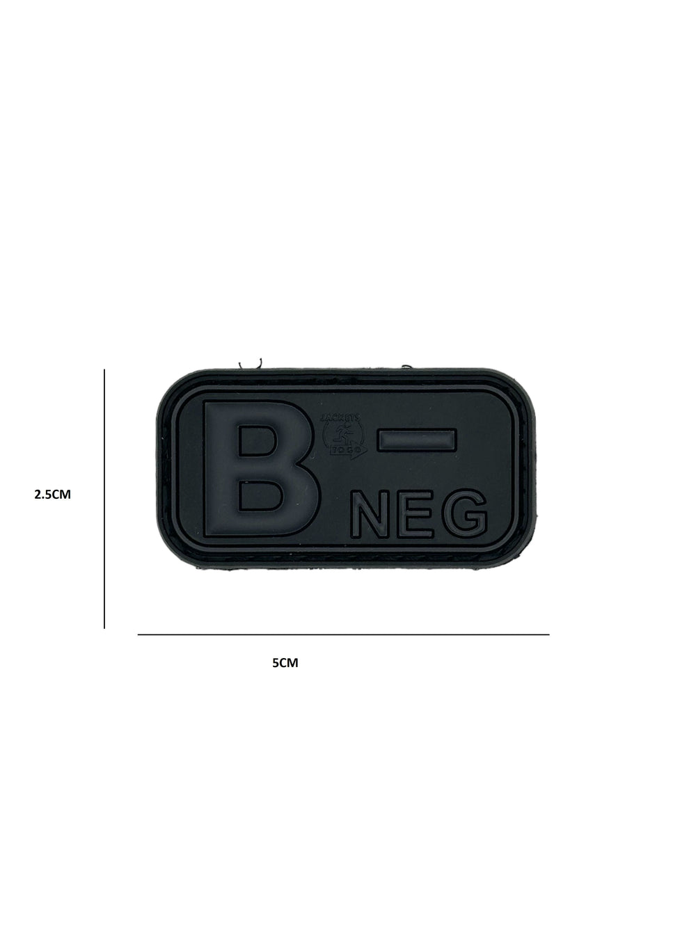 Patch Gruppo Sanguigno B- Grey