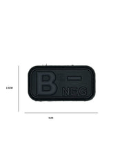 Patch Gruppo Sanguigno B- Grey