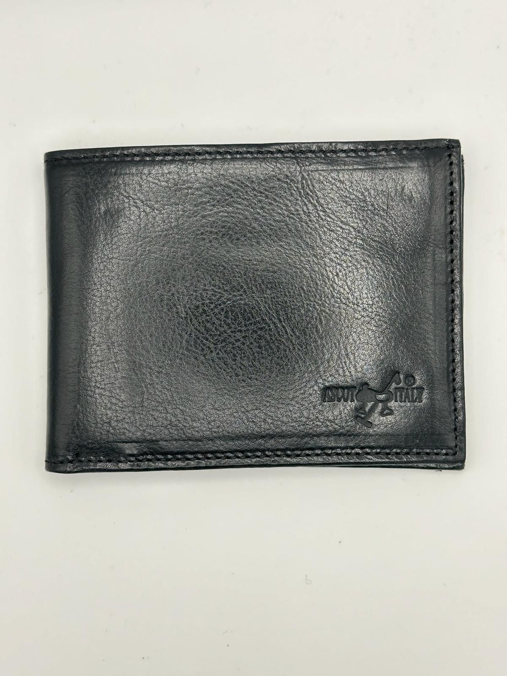 Portafoglio in Pelle Nera per Polizia di Stato con Patta Staccabile