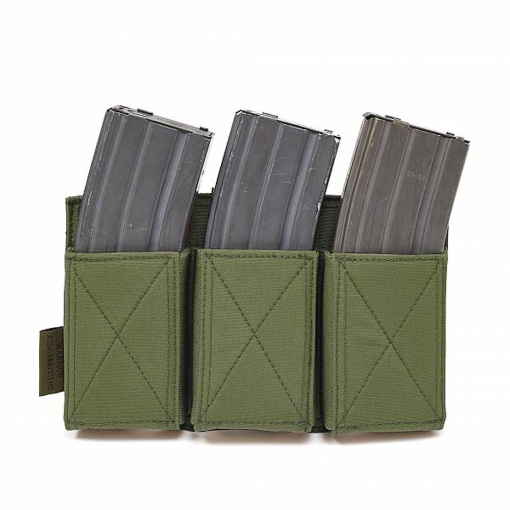 Warrior Triple Elastic Mag Pouch - OD Green