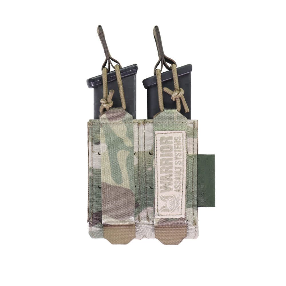 Estuche para pistola Warrior con doble cuerda elástica y corte láser - Verde Ranger