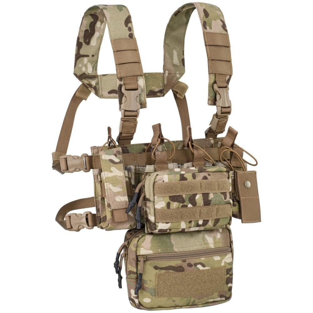 Defcon 5 - Combo Mini Chest Rig 900D Poly Molle - Multicam