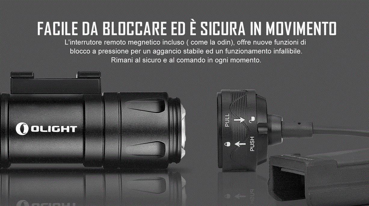 Olight Odin Mini Torcia Tattica 1250 Lumen | Supporto M-LOK Incluso