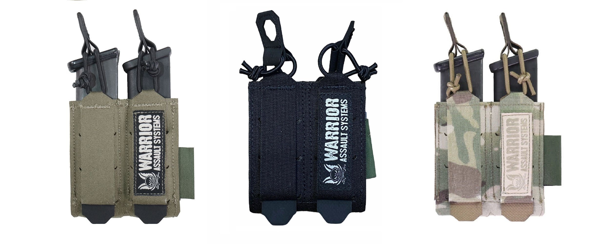 Estuche para pistola Warrior con doble cuerda elástica y corte láser - Verde Ranger