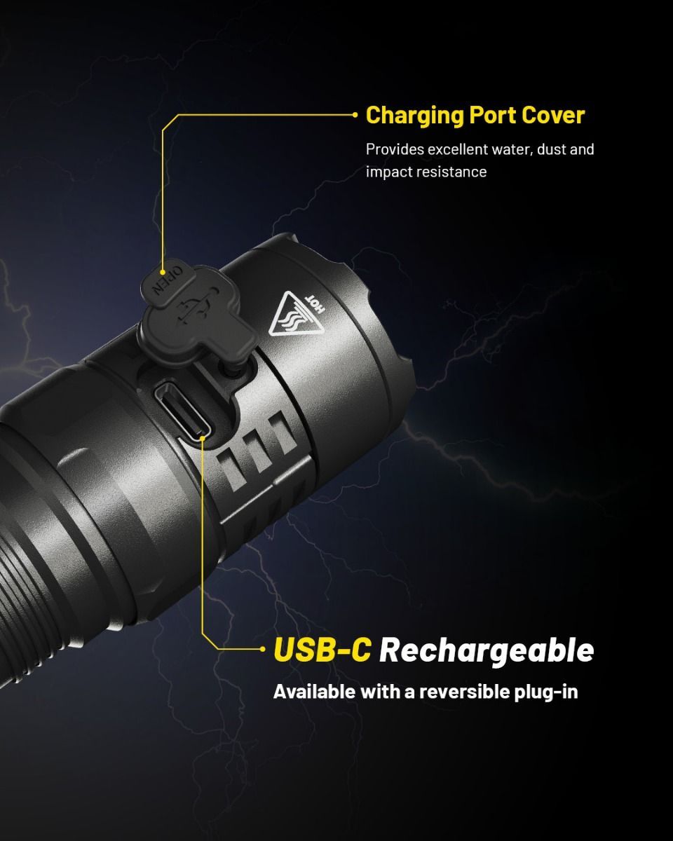 Nitecore - P23i Torcia Tattica Ricaricabile USB-C - 3000 Lumens - 470 Metri