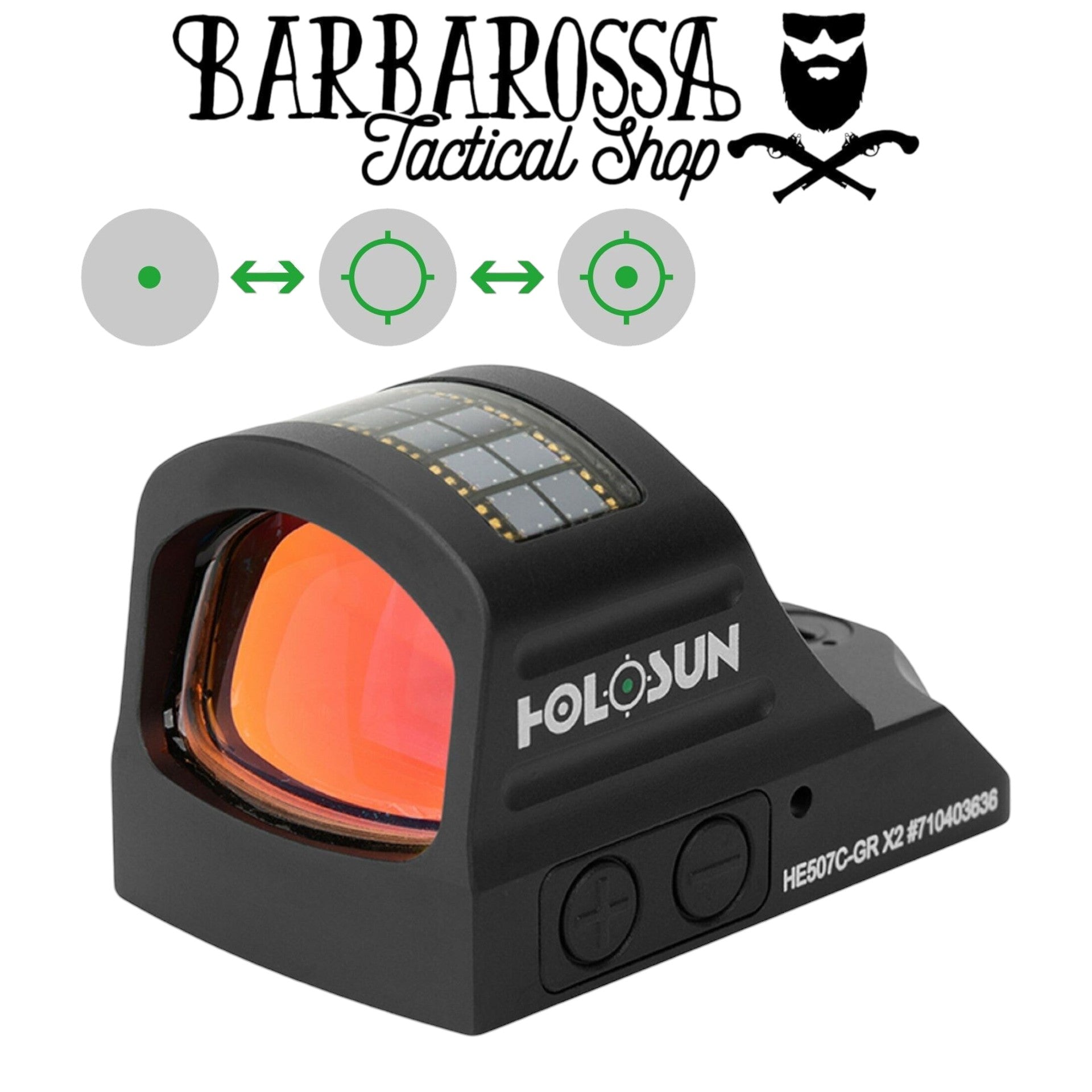 Holosun - HE507C-GR-X2 - Green 2MOA/65MOA