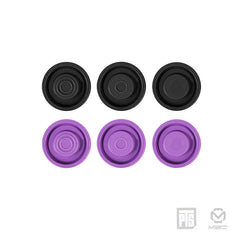 MEC - V Piston Head Set(For 14 to 15mm Nozzle Black & Purple 6 Pack)
