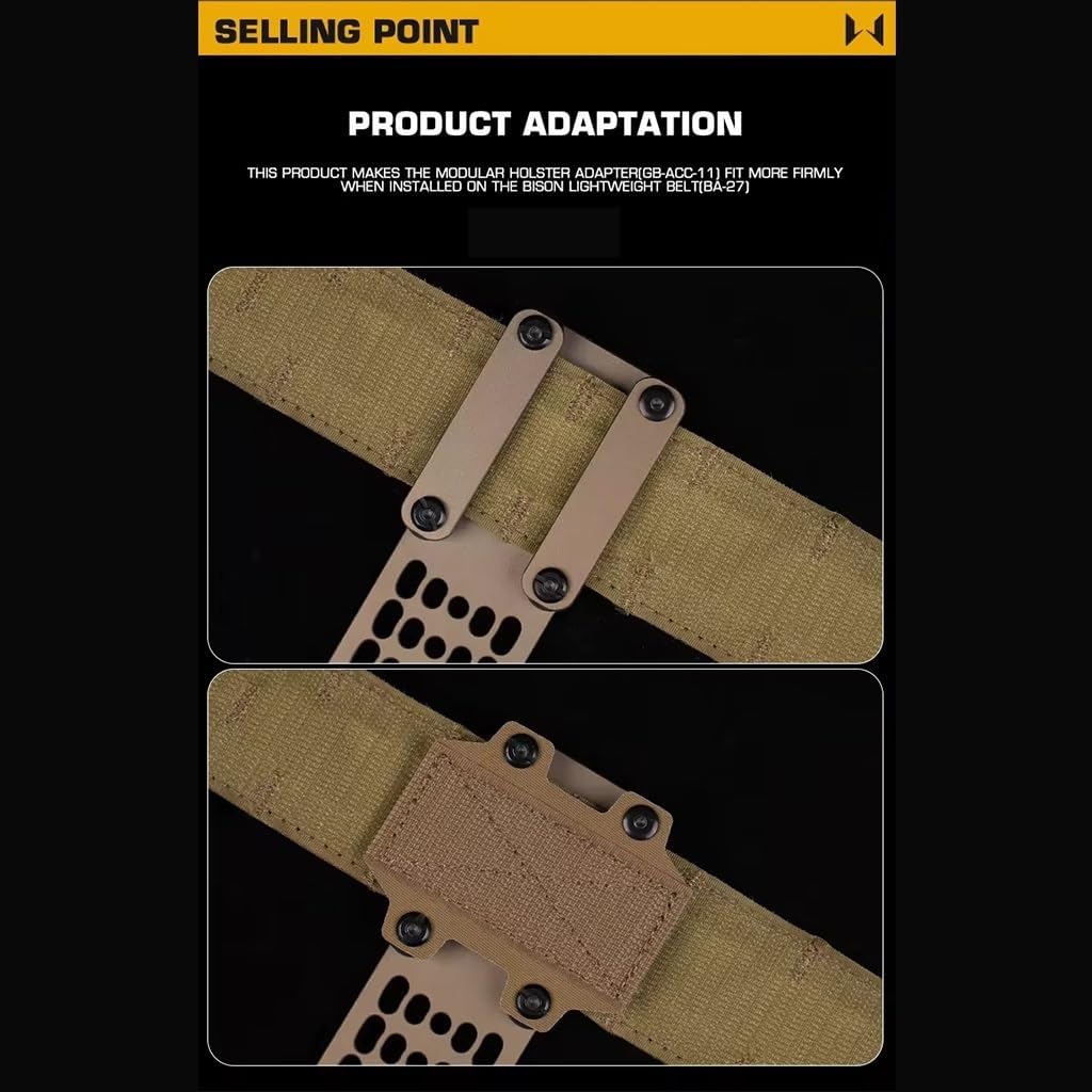 WoSport - Bison Lightweight Belt Holster Adapter Velcro