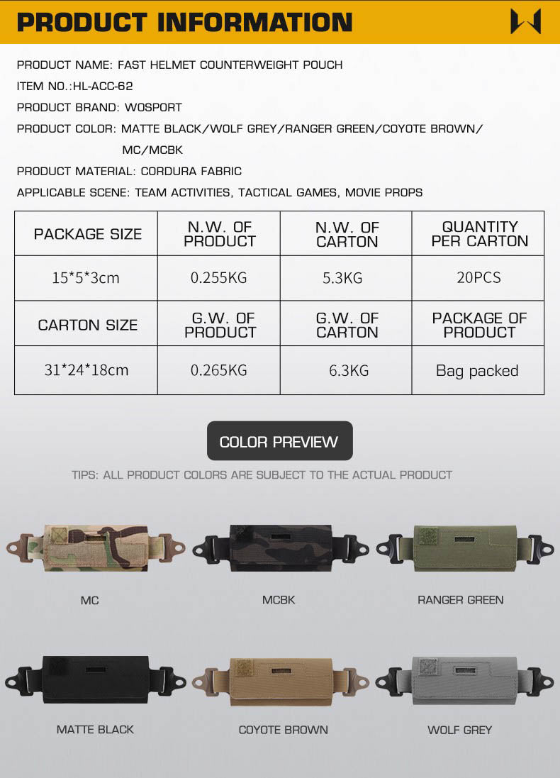 Helmet Counterweight - Multicam