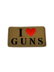 Patch - I Love Guns - Tan