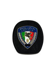 Ascot - Porta Distintivo da Cintura con Distintivo Polizia Locale Pegaso