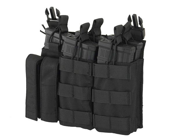 Triple 5.56/9mm Panel Magazine Pouch - Tan
