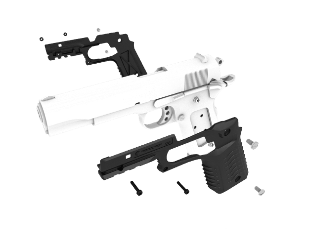 Recover® CC3H Grip and Rail System for the 1911