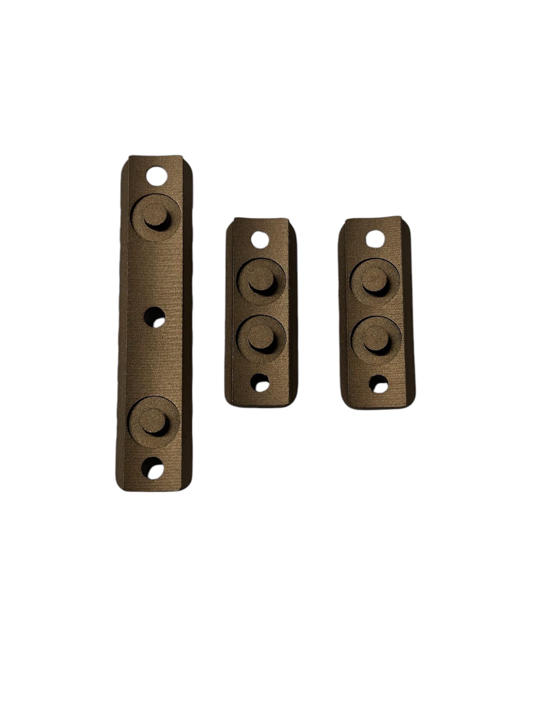 Set 3 Slitte per Rail Geiselle - Bronze