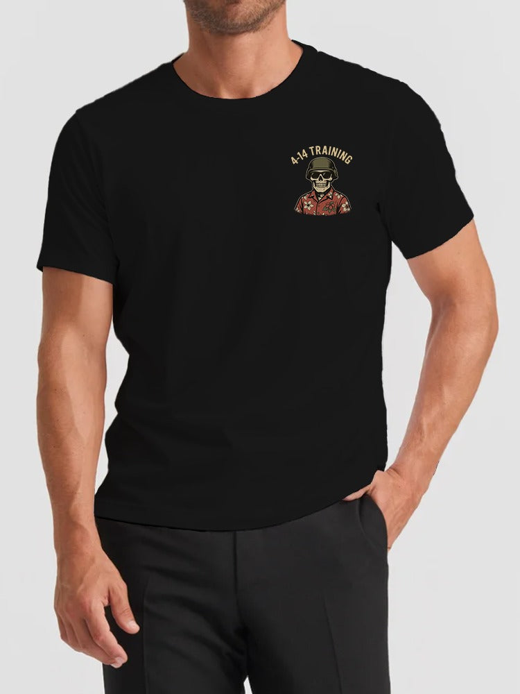 4-14 - "T-shirt Calm Waters Hard Men" - Black