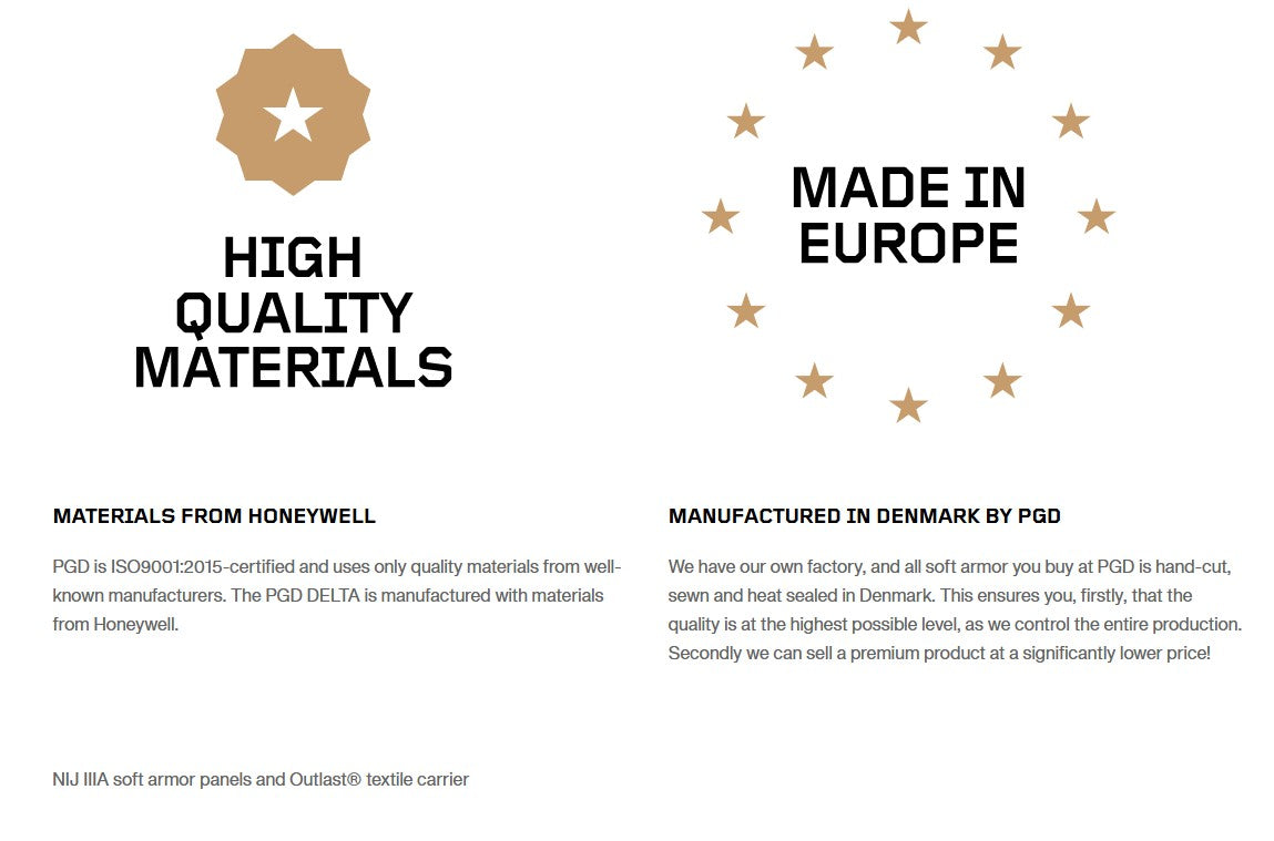 PGD - DELTA Bulletproof Vest IIIA + 55J