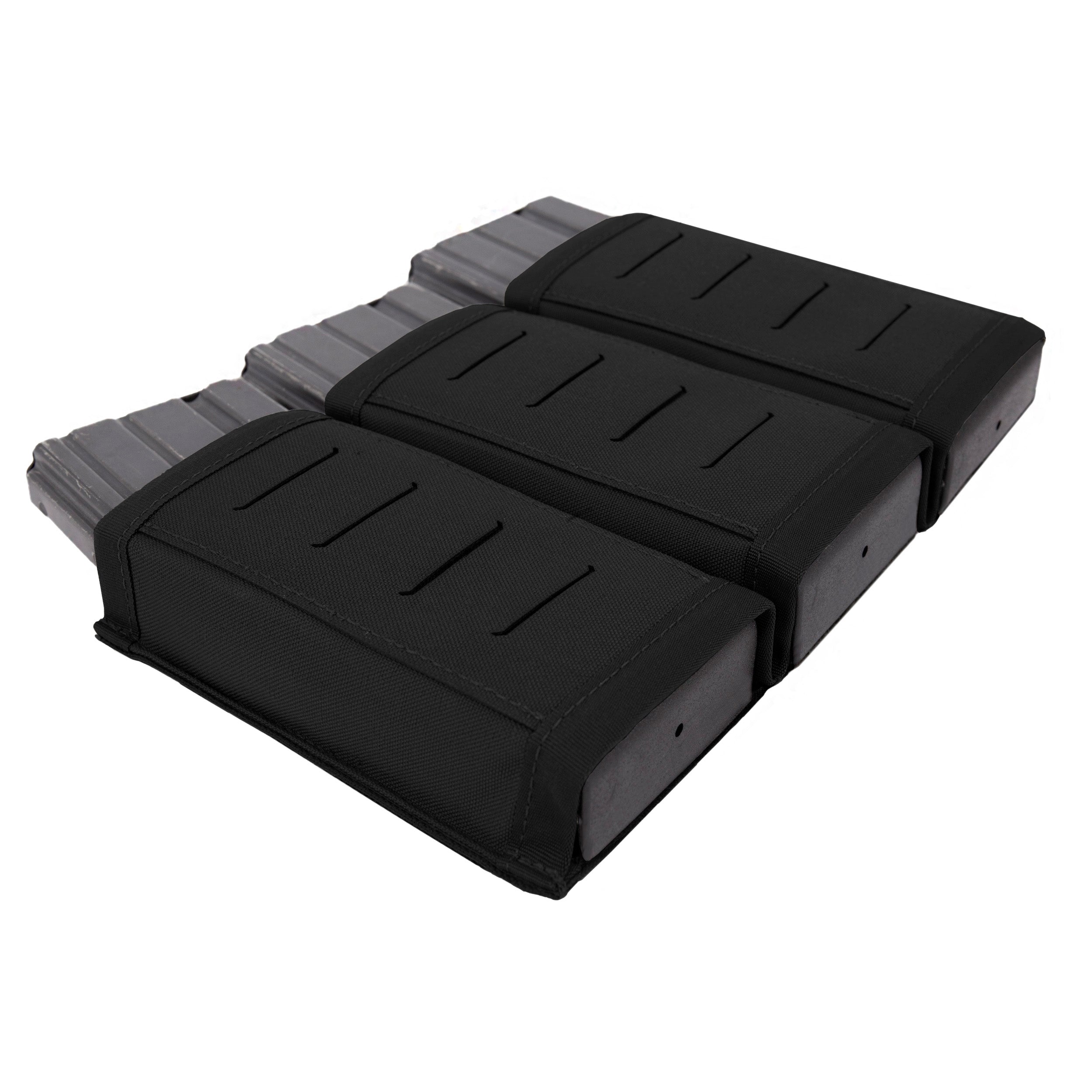 Warrior Laser Cut Triple Snap Mag Pouch - Black