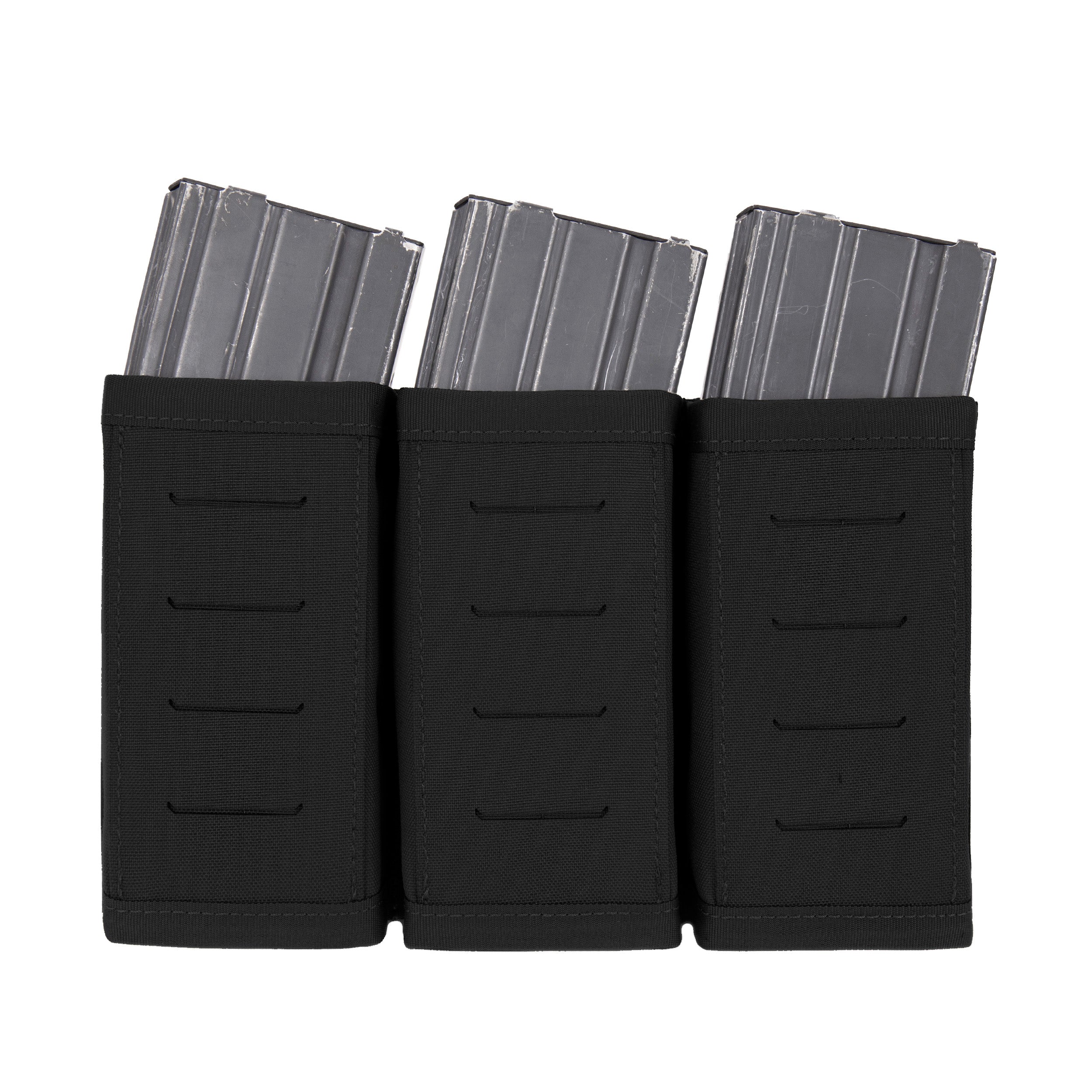 Warrior Laser Cut Triple Snap Mag Pouch - Black