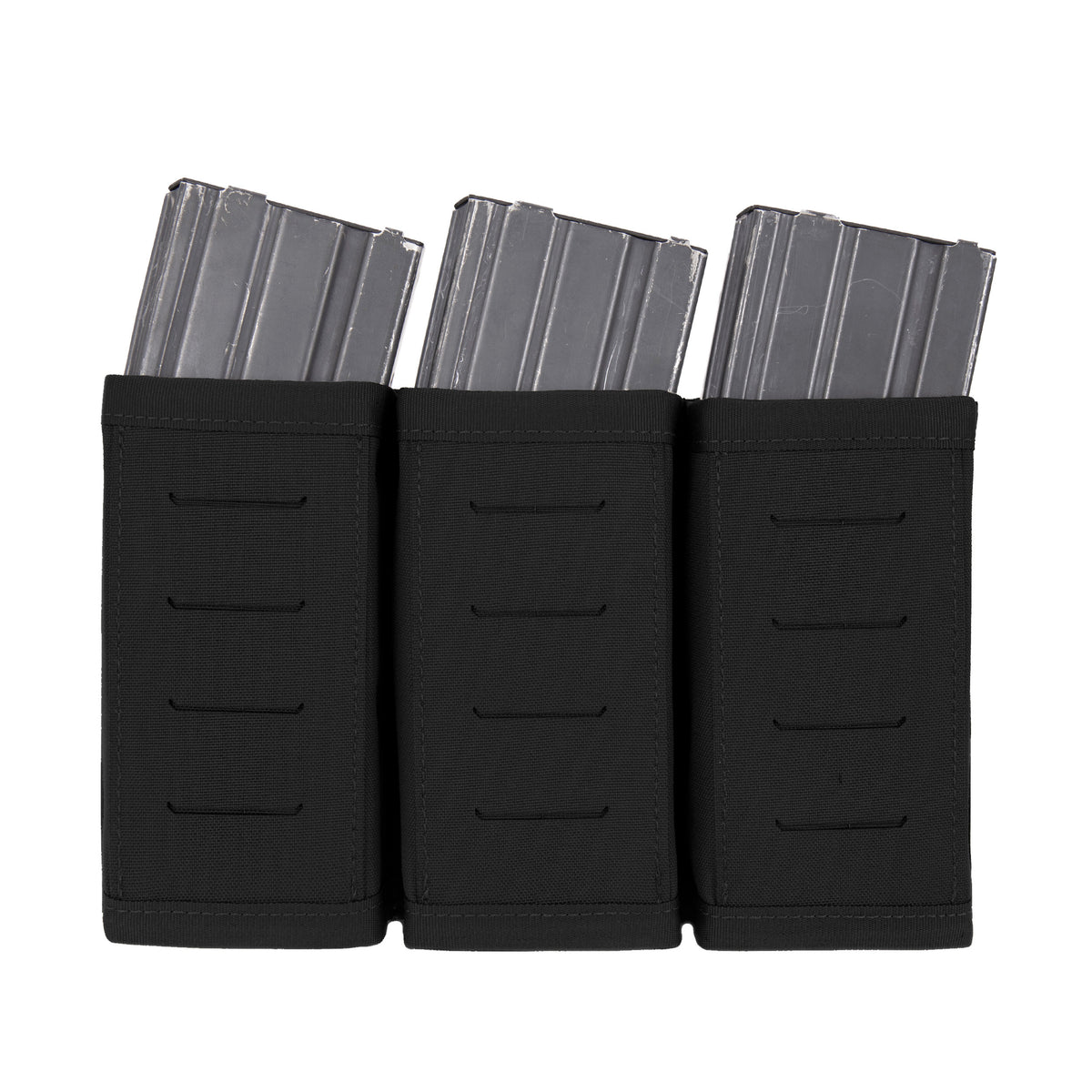 Warrior Laser Cut Triple Snap Mag Pouch - Black