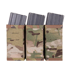 Estuche para cargador triple con corte láser Warrior - Verde Ranger